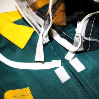 Imkerjacke mit Imkerhut und Reißverschluss - grün - 52-60